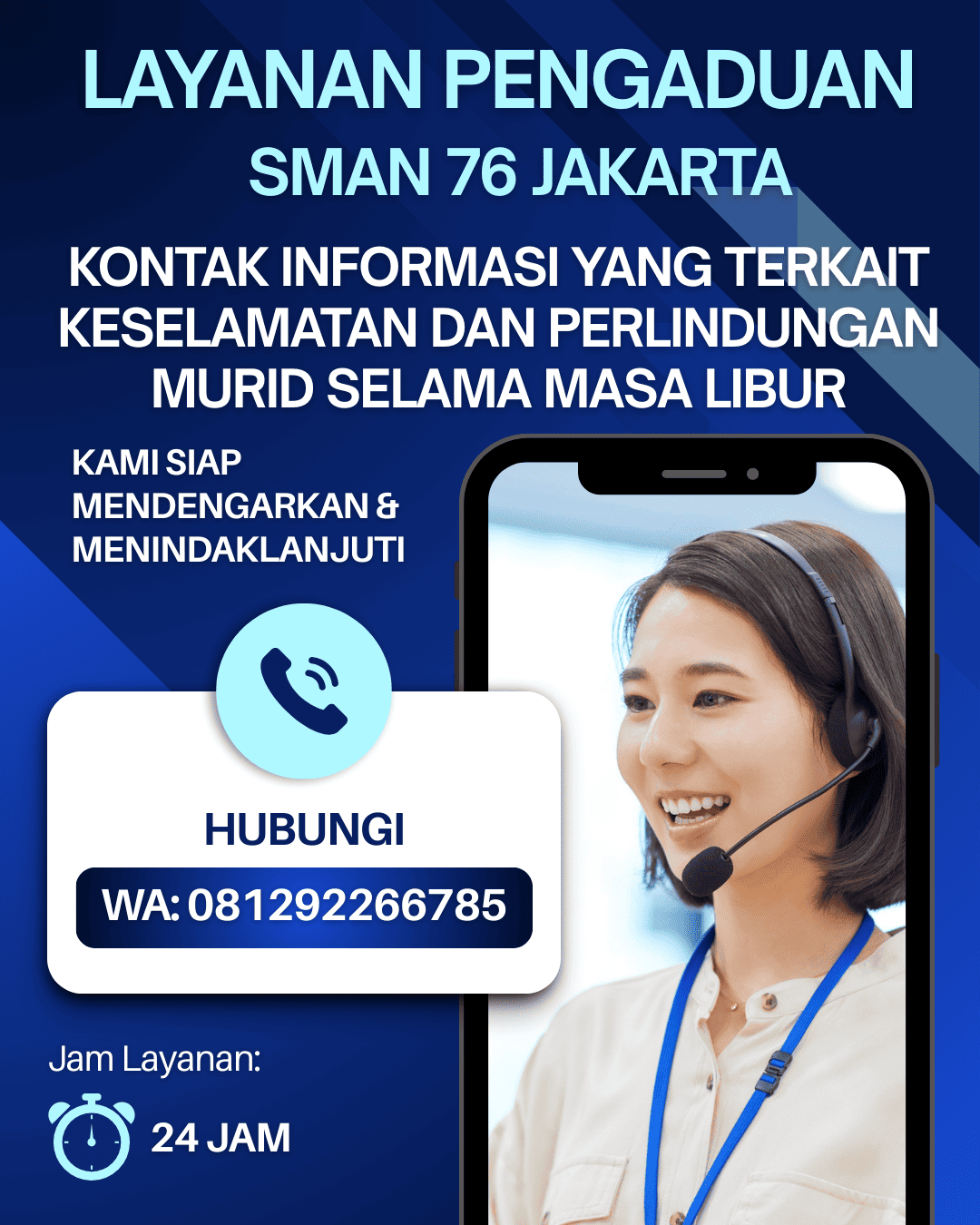 Kontak Pengaduan Keselamatan dan Perlindungan Murid Selama Masa Libur