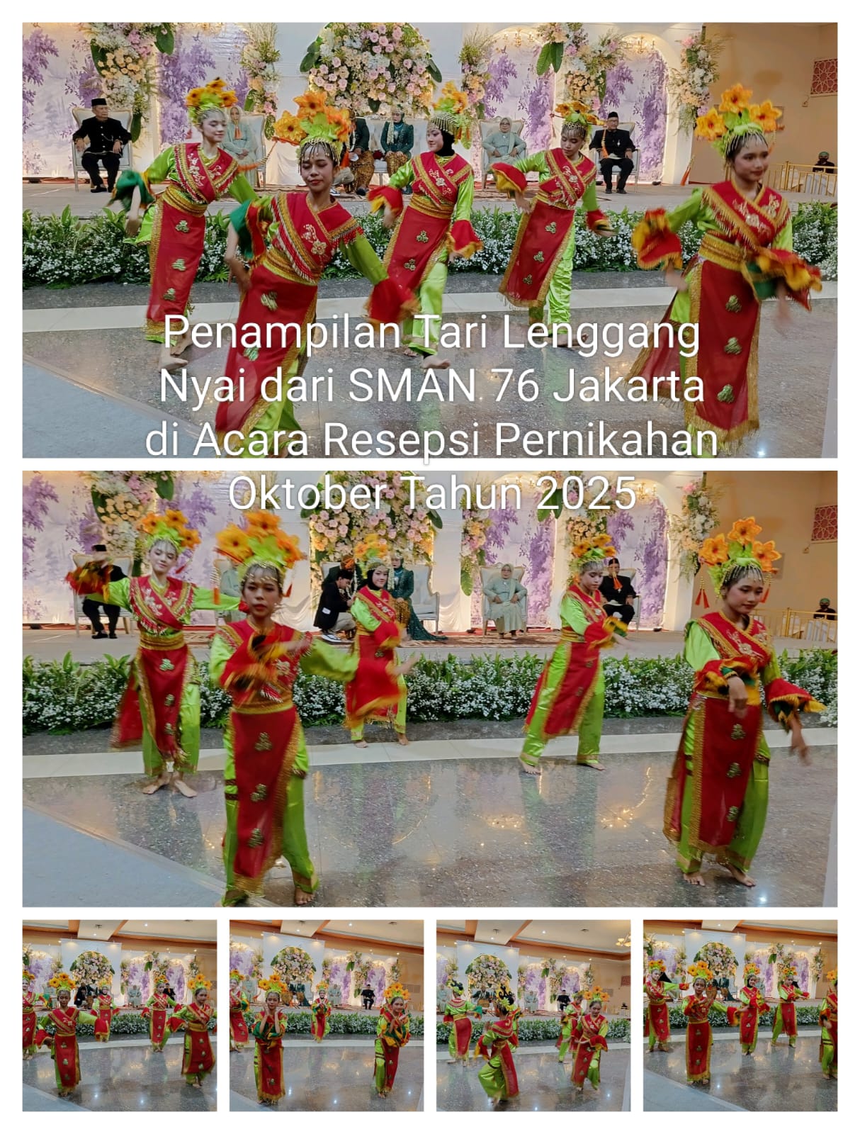 Penampilan Tari Lenggang Nyai dari SMAN 76 Jakarta di Acara Pernikahan Oktober 2025